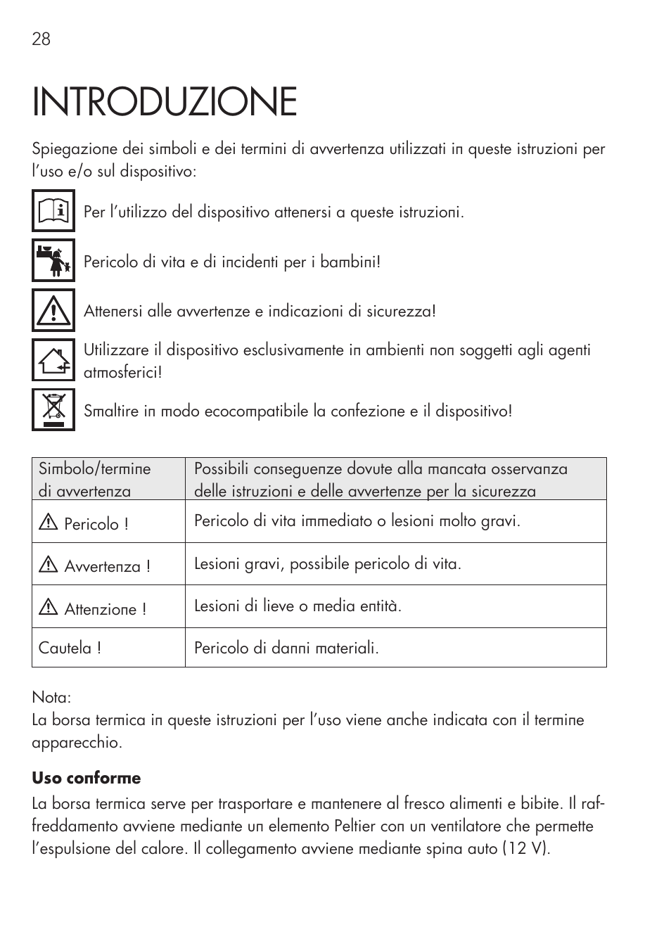 Introduzione | AEG Cooling Basket KS 26 User Manual | Page 28 / 52