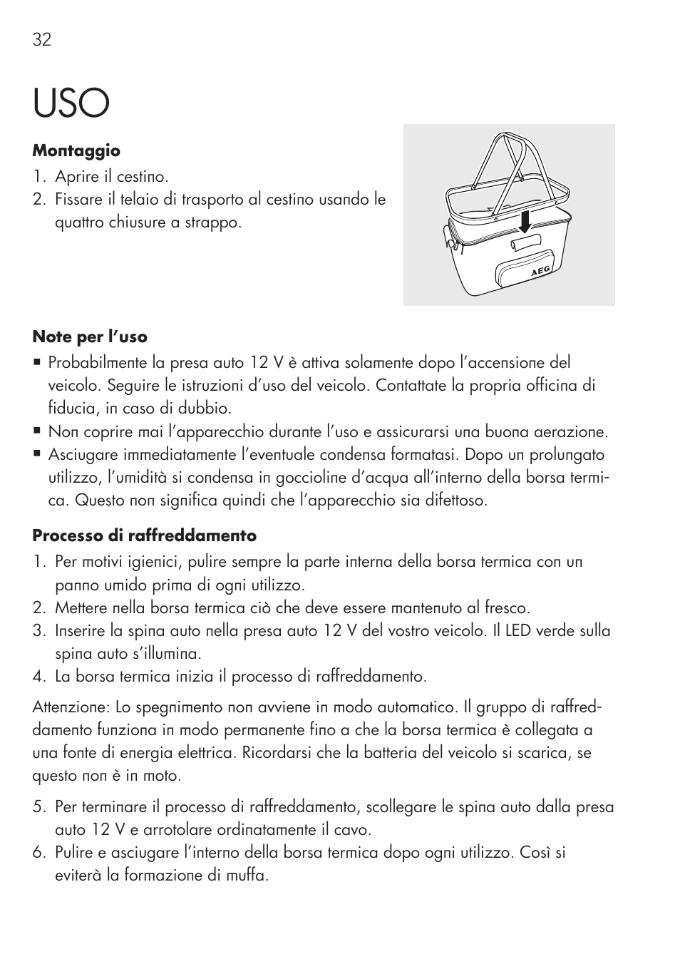 AEG Cooling Basket KS 26 User Manual | Page 32 / 52