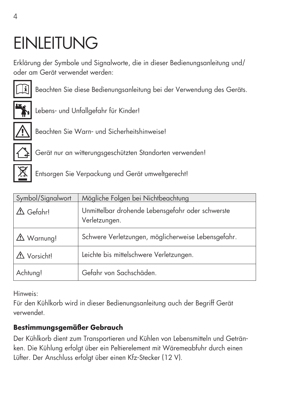 Einleitung | AEG Cooling Basket KS 26 User Manual | Page 4 / 52