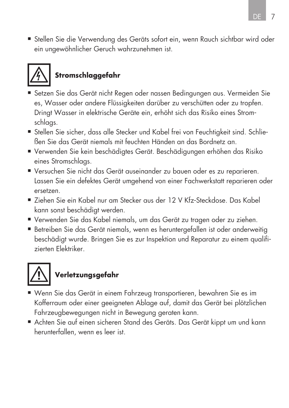 AEG Cooling Basket KS 26 User Manual | Page 7 / 52