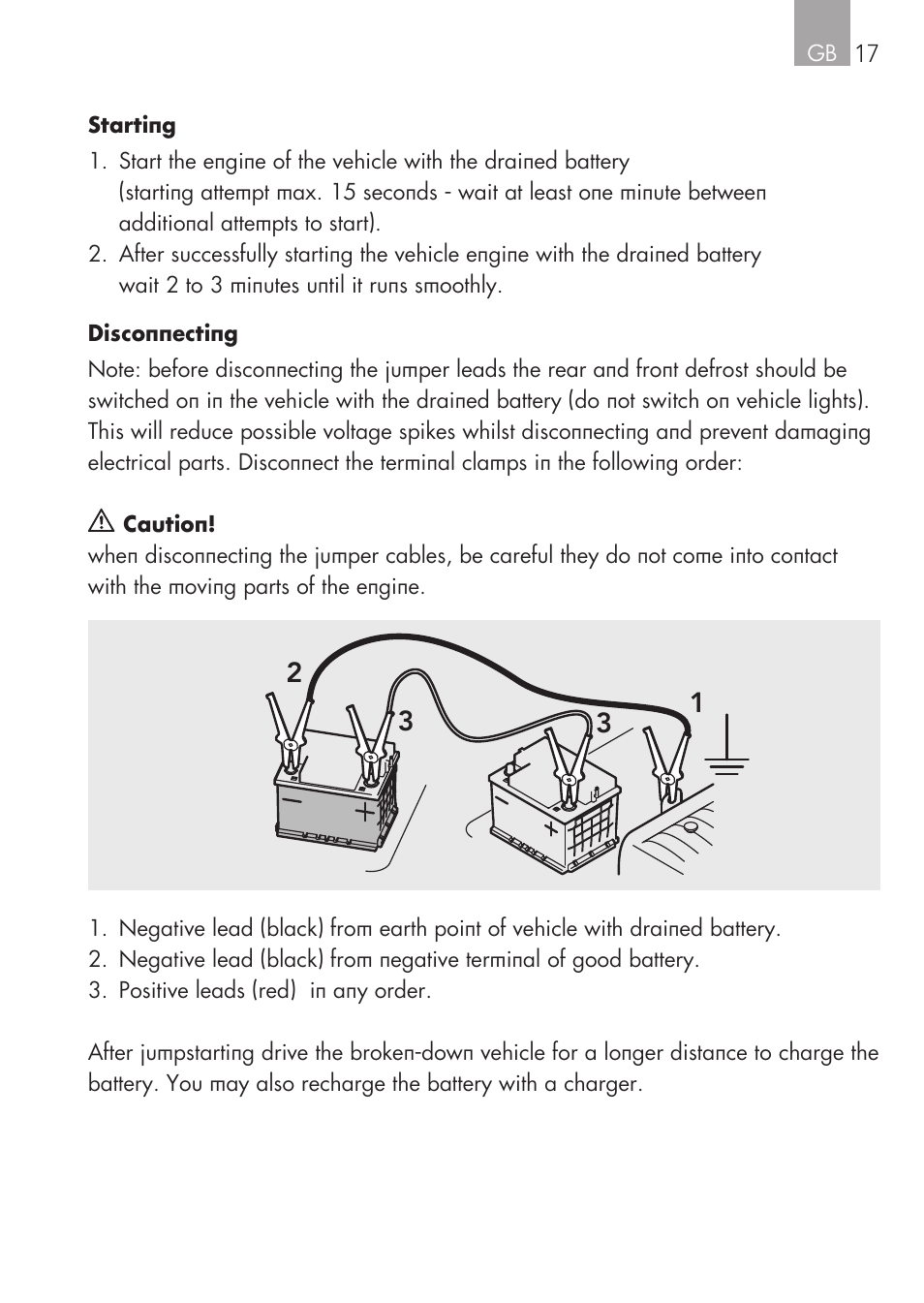 AEG Safety Jumper Leads SP 25 User Manual | Page 17 / 58