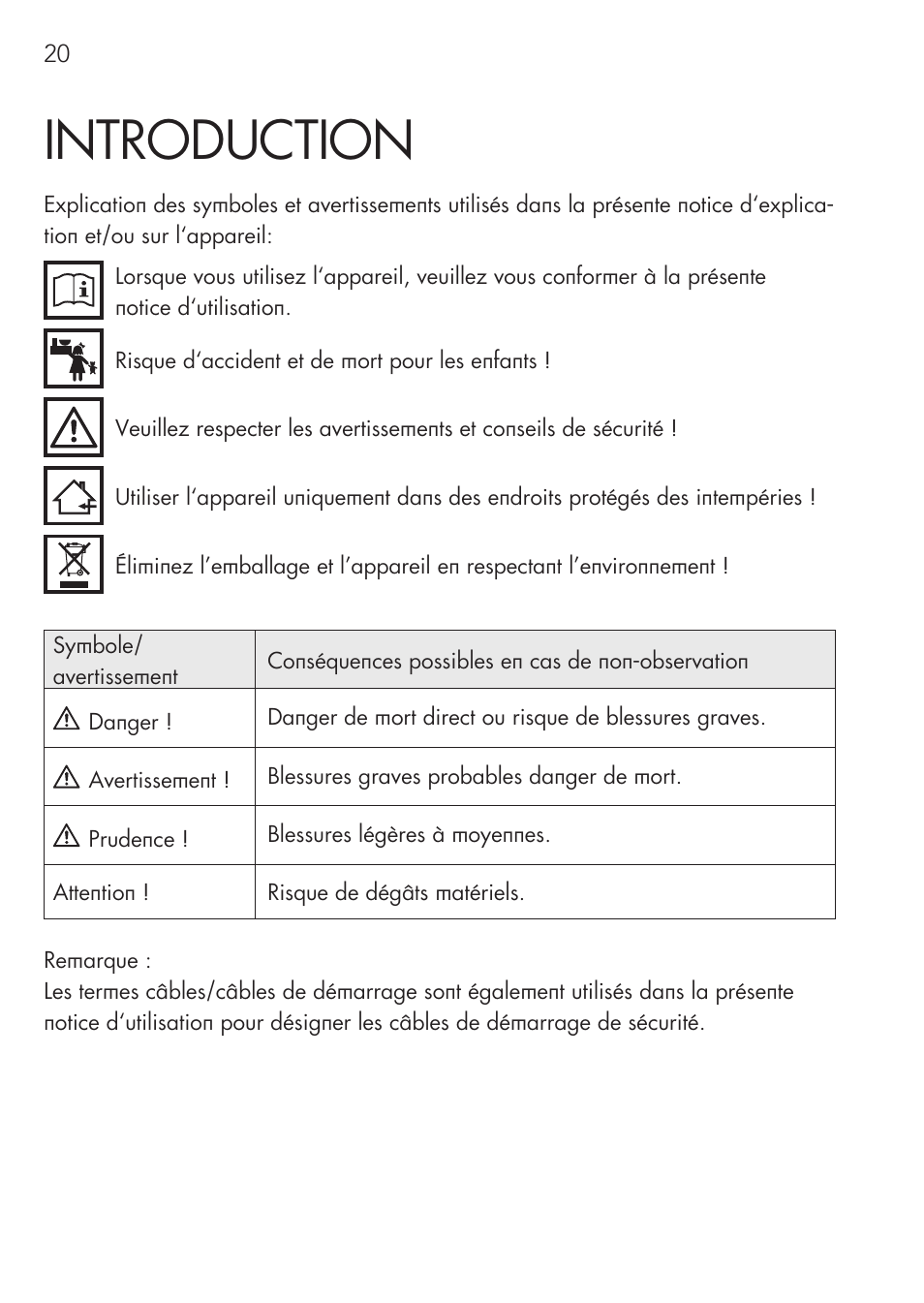 Introduction | AEG Safety Jumper Leads SP 25 User Manual | Page 20 / 58