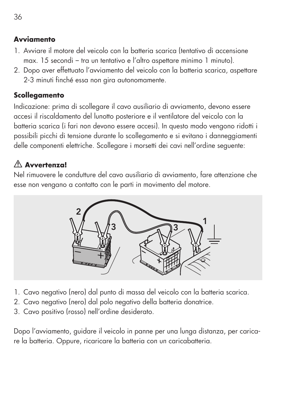 AEG Safety Jumper Leads SP 25 User Manual | Page 36 / 58