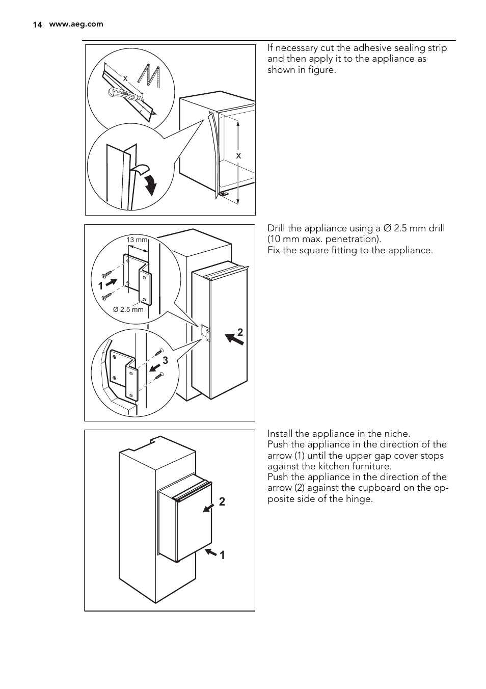 AEG SKS58240F0 User Manual | Page 14 / 24