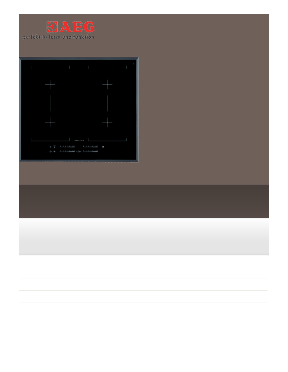 AEG HK764403FB User Manual | 1 page