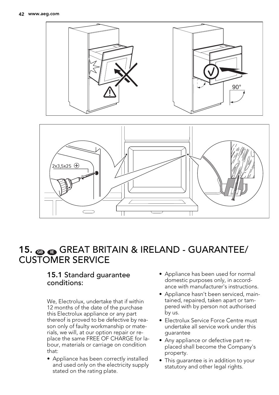 AEG BP8314001M User Manual | Page 42 / 48