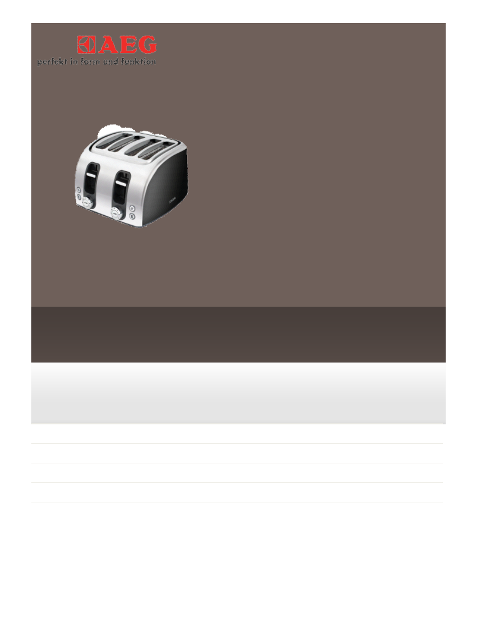 AEG EWA7101-U User Manual | 1 page