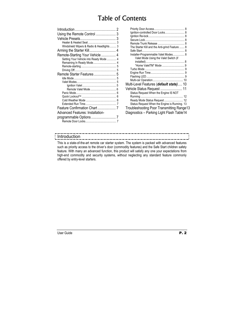 Autostart Two-Way Led Transmission Remote Starter User Manual | Page 2 / 14