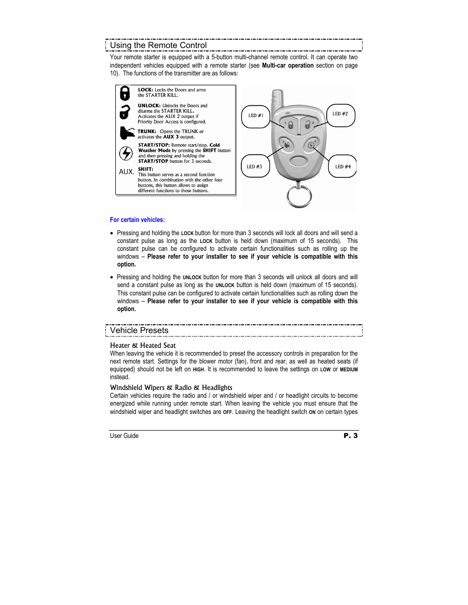 Autostart Two-Way Led Transmission Remote Starter User Manual | Page 3 / 14