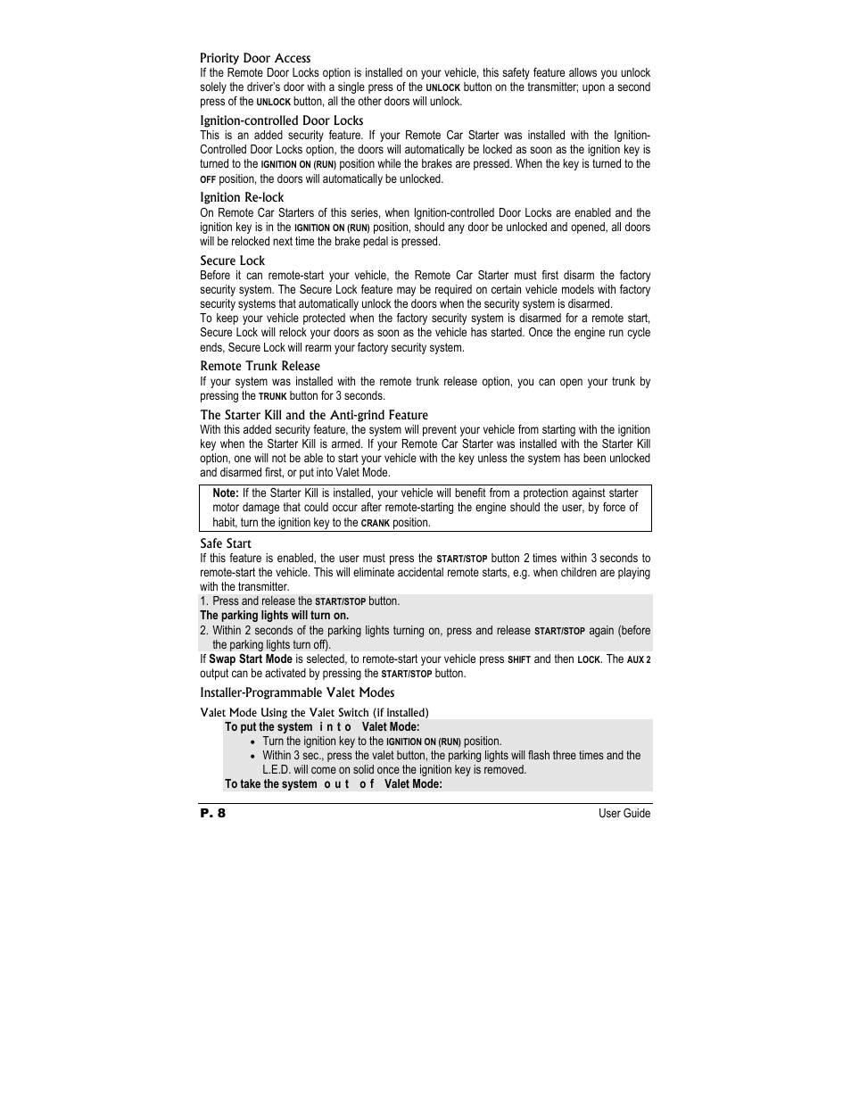 Autostart Two-Way Led Transmission Remote Starter User Manual | Page 8 / 14