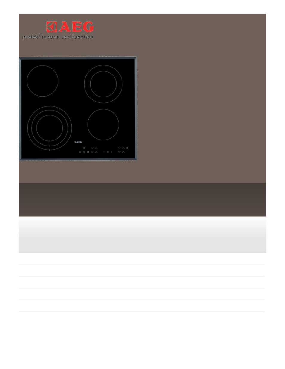 AEG HK764070FB User Manual | 1 page
