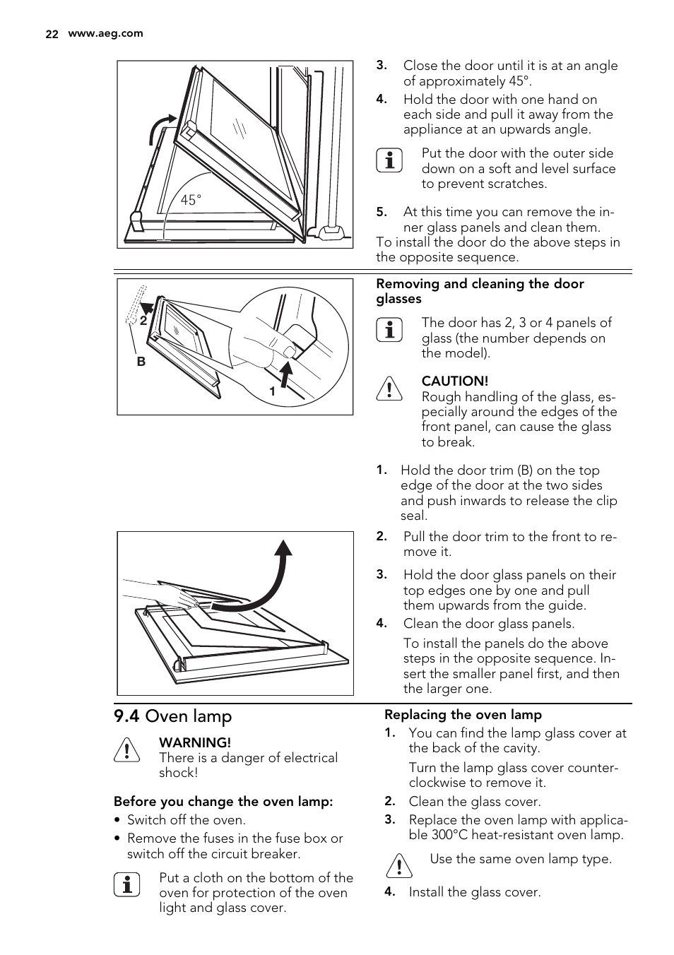 4 oven lamp | AEG NC7003000M User Manual | Page 22 / 28