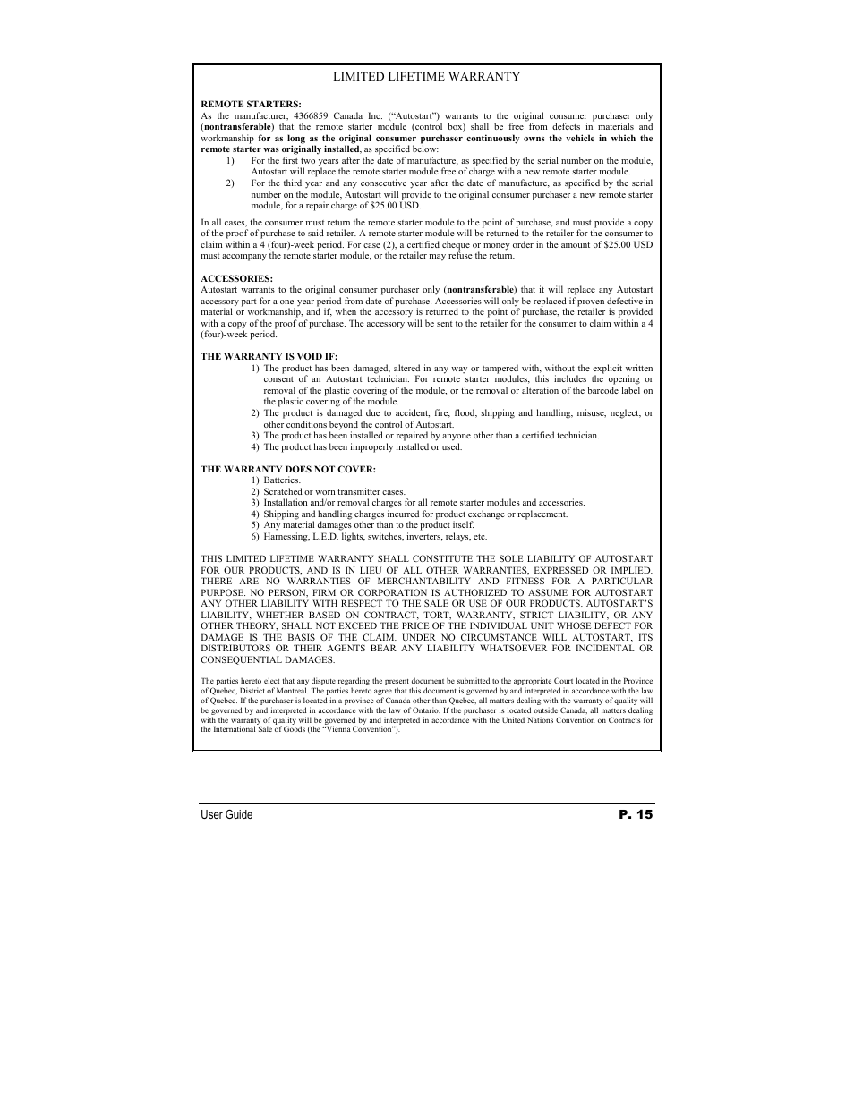 Autostart AS-6250V User Manual | Page 15 / 15