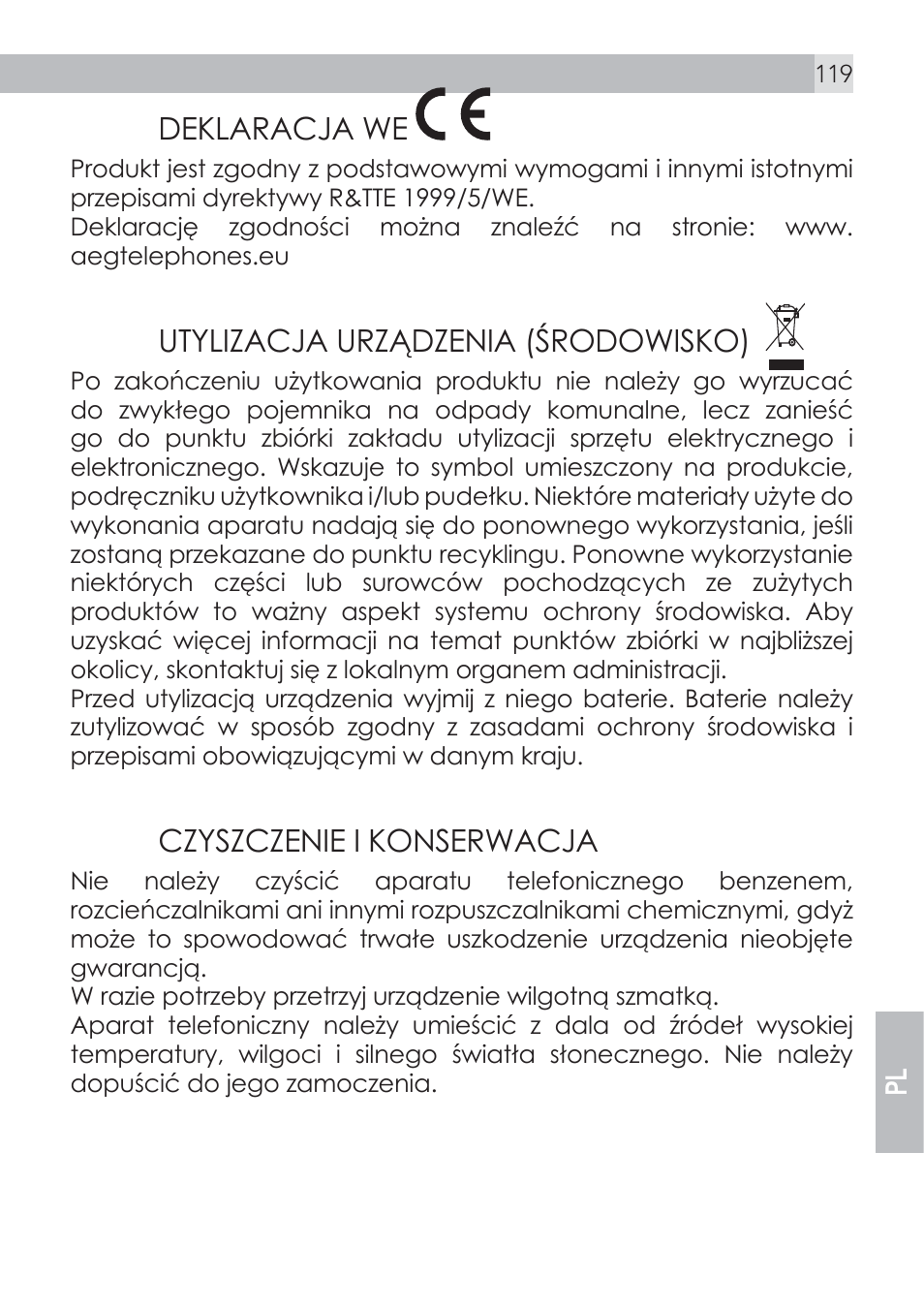 AEG Voxtel D500 User Manual | Page 119 / 140