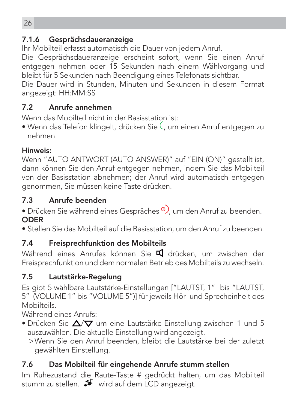 AEG Voxtel D500 User Manual | Page 26 / 140