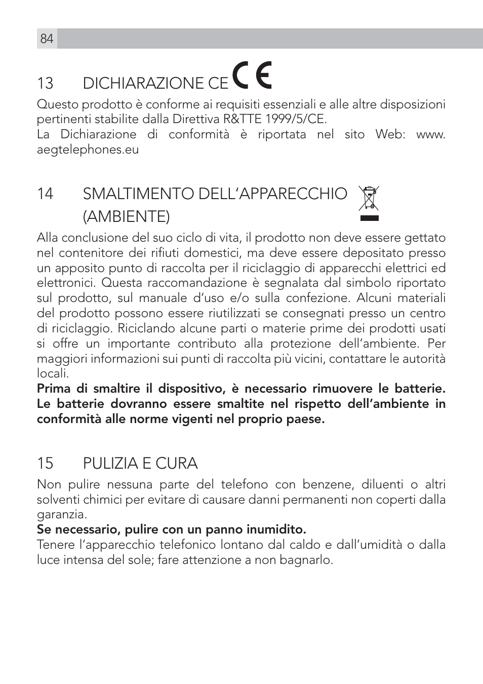 AEG Voxtel D500 User Manual | Page 84 / 140