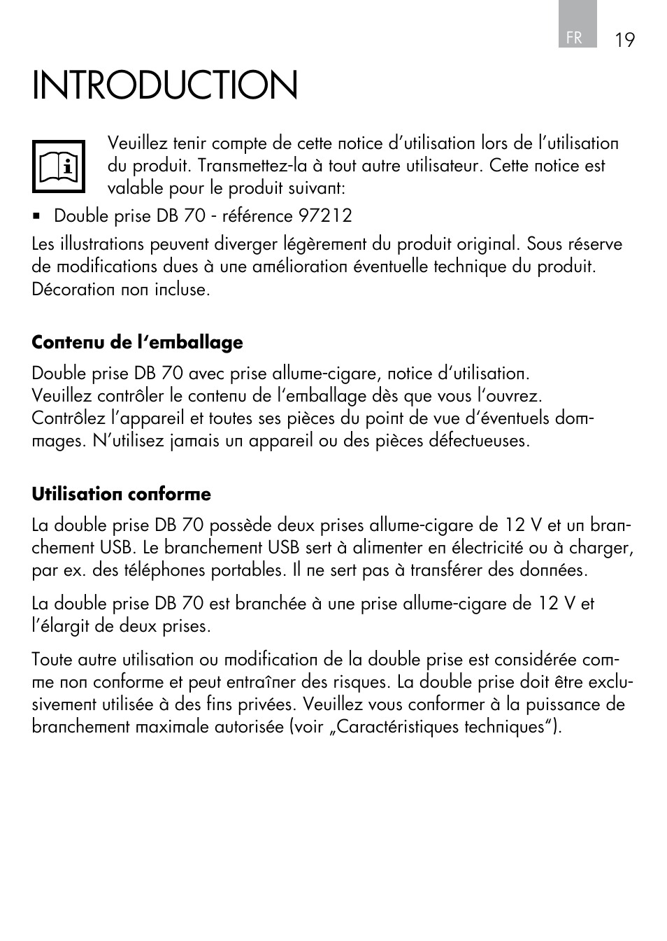 Introduction | AEG DOUBLE PLUG SOCKET DB 70 User Manual | Page 19 / 54