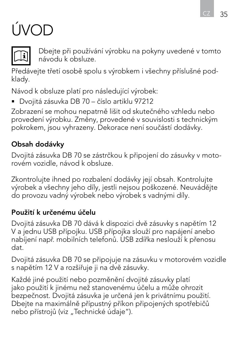 Úvod | AEG DOUBLE PLUG SOCKET DB 70 User Manual | Page 35 / 54