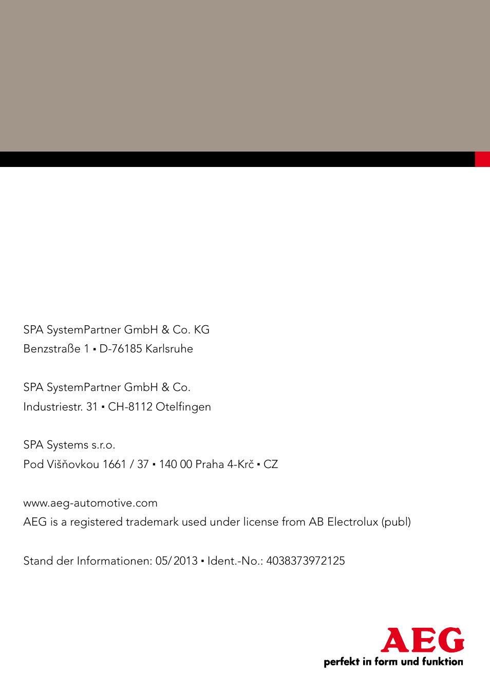 AEG DOUBLE PLUG SOCKET DB 70 User Manual | Page 54 / 54