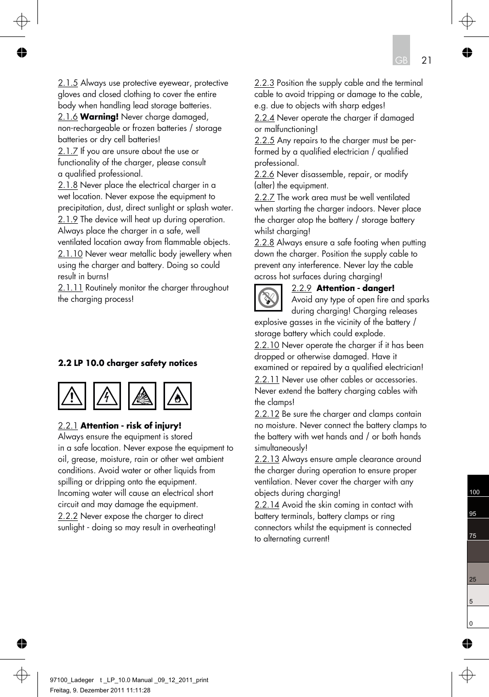 AEG Battery Charger LP 10.0 User Manual | Page 21 / 98