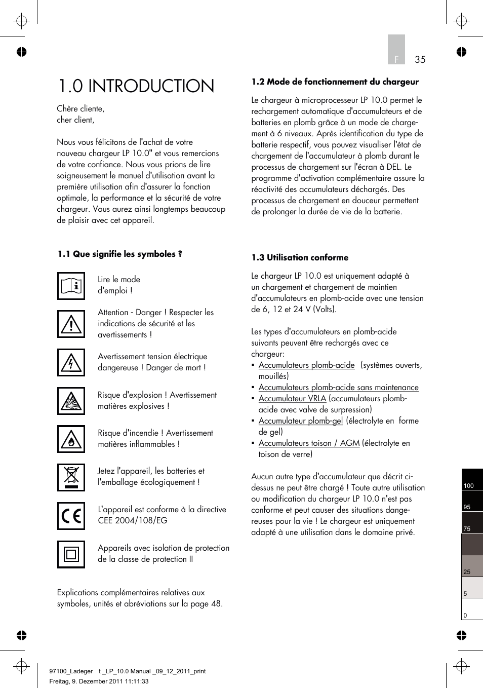 0 introduction | AEG Battery Charger LP 10.0 User Manual | Page 35 / 98