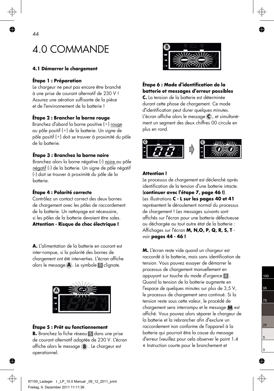 0 commande | AEG Battery Charger LP 10.0 User Manual | Page 44 / 98