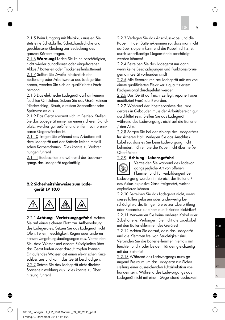 AEG Battery Charger LP 10.0 User Manual | Page 5 / 98