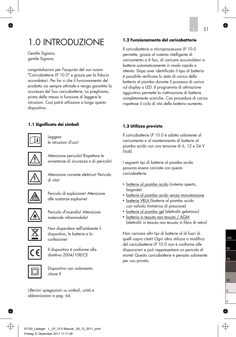 0 introduzione | AEG Battery Charger LP 10.0 User Manual | Page 51 / 98