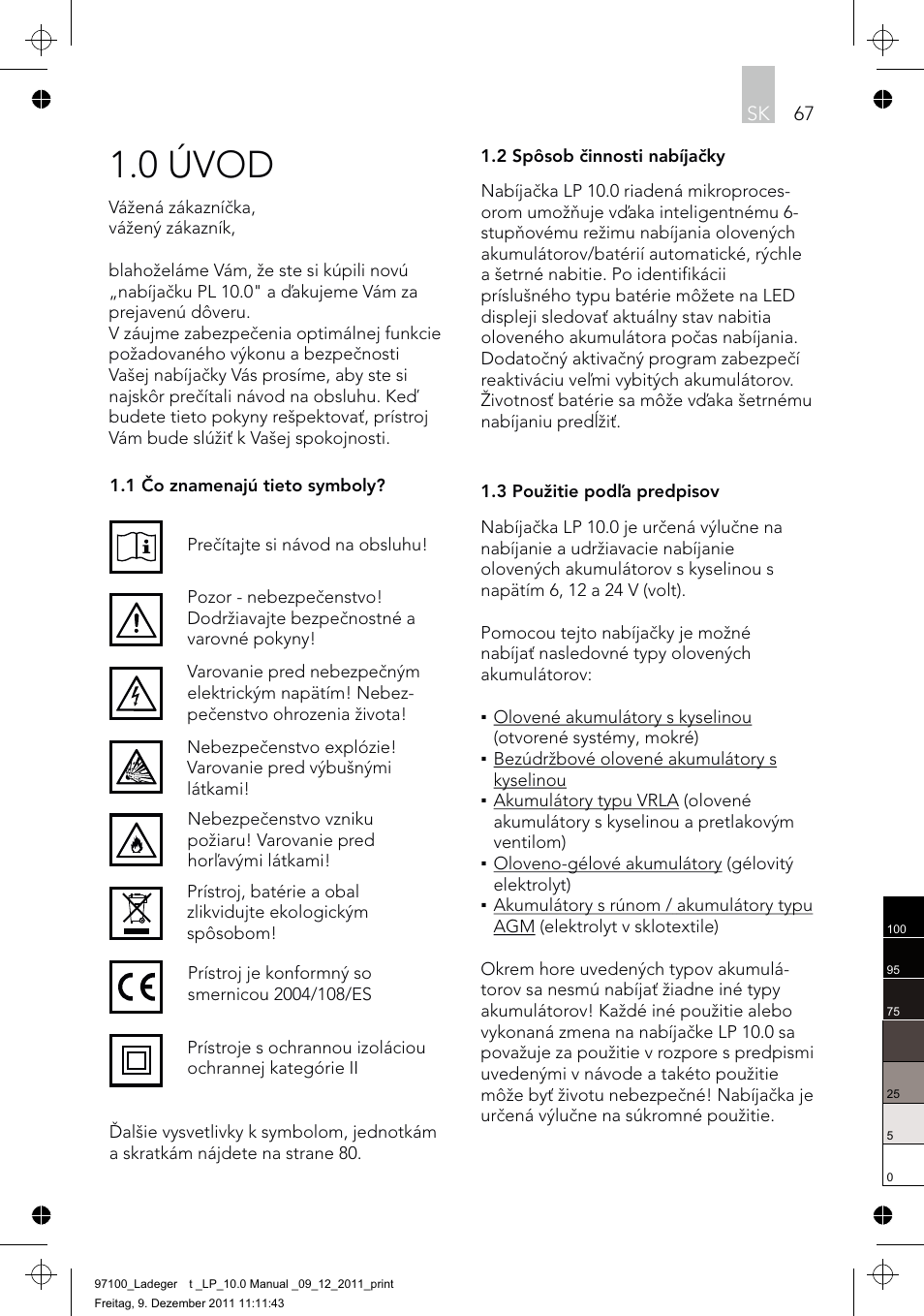 0 úvod | AEG Battery Charger LP 10.0 User Manual | Page 67 / 98