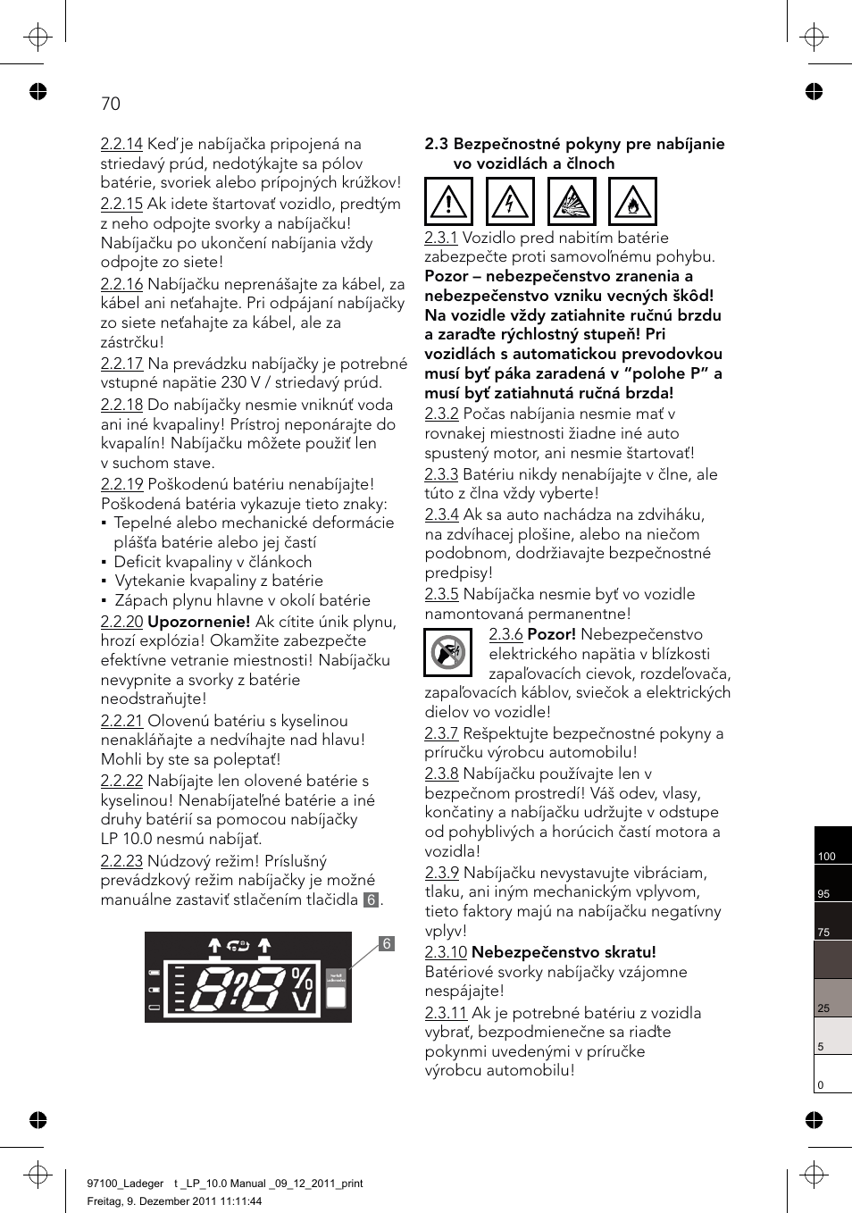 AEG Battery Charger LP 10.0 User Manual | Page 70 / 98