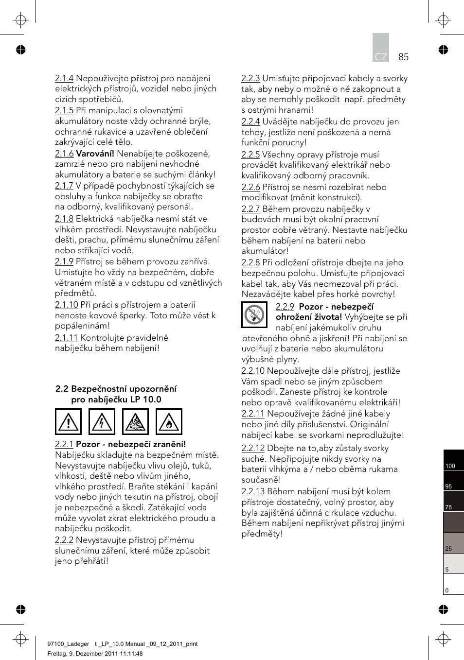 AEG Battery Charger LP 10.0 User Manual | Page 85 / 98