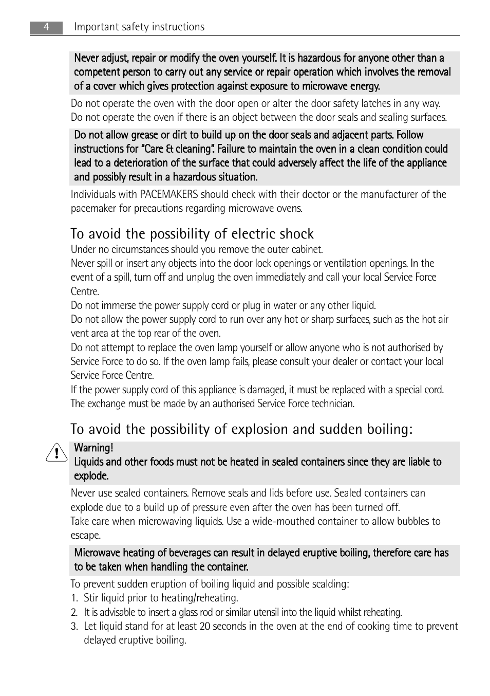 AEG MC2664E-W User Manual | Page 4 / 36