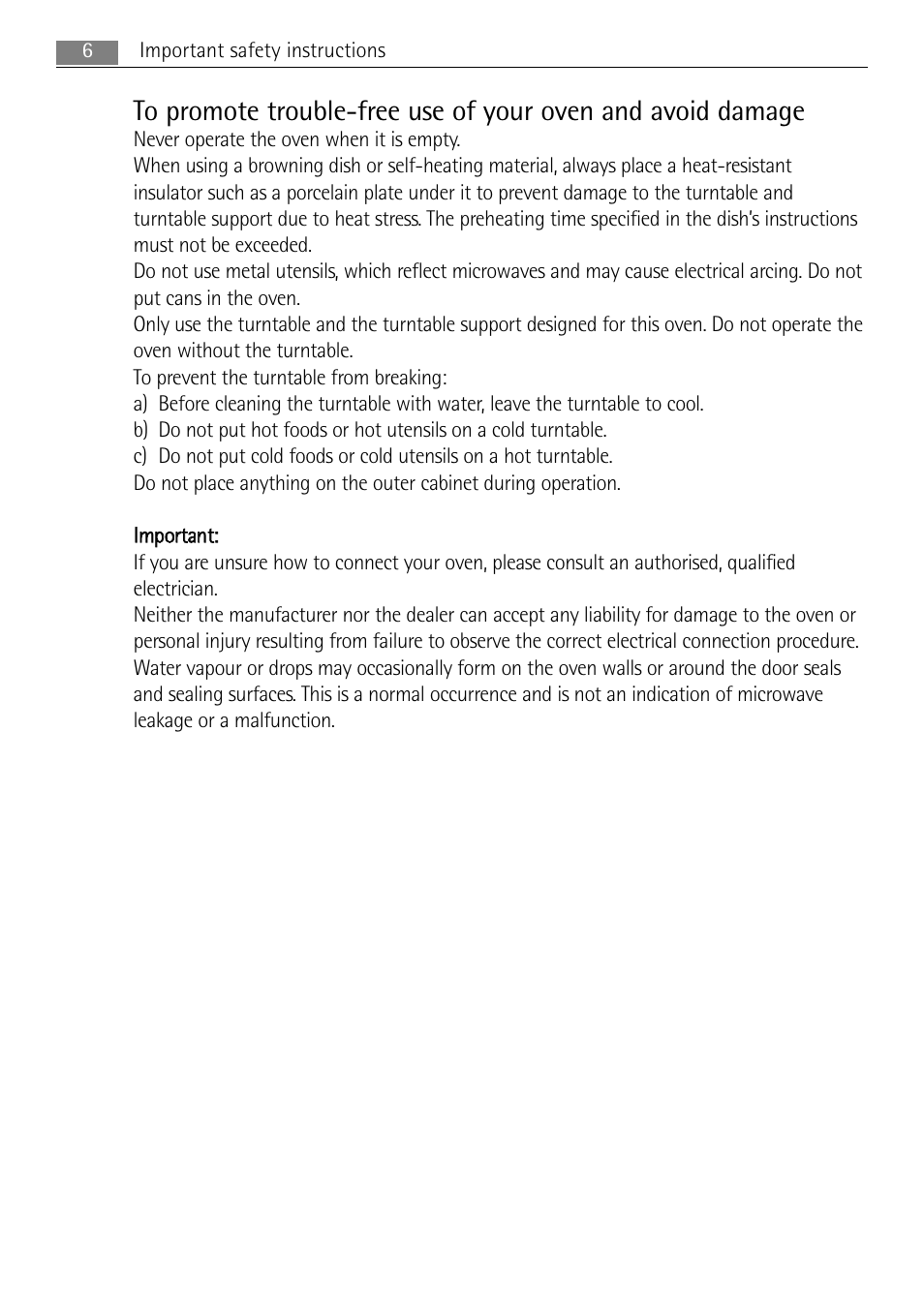 AEG MC2664E-W User Manual | Page 6 / 36