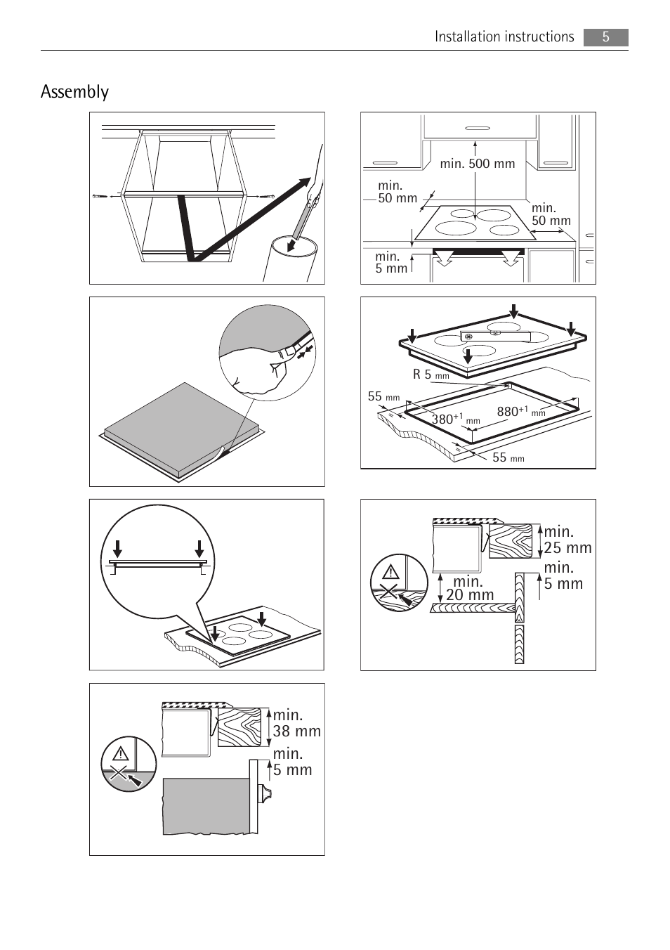 Assembly | AEG HK654200FB User Manual | Page 5 / 16