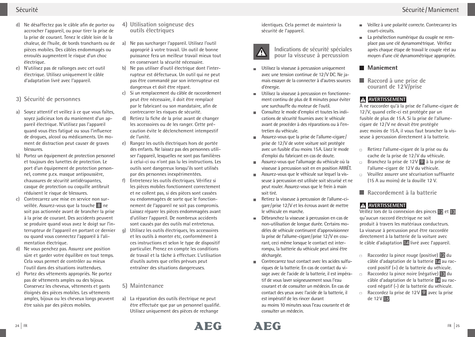 AEG Impact Wrench SD 340 User Manual | Page 11 / 24