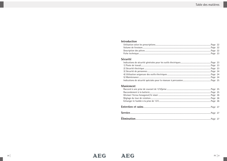 AEG Impact Wrench SD 340 User Manual | Page 9 / 24