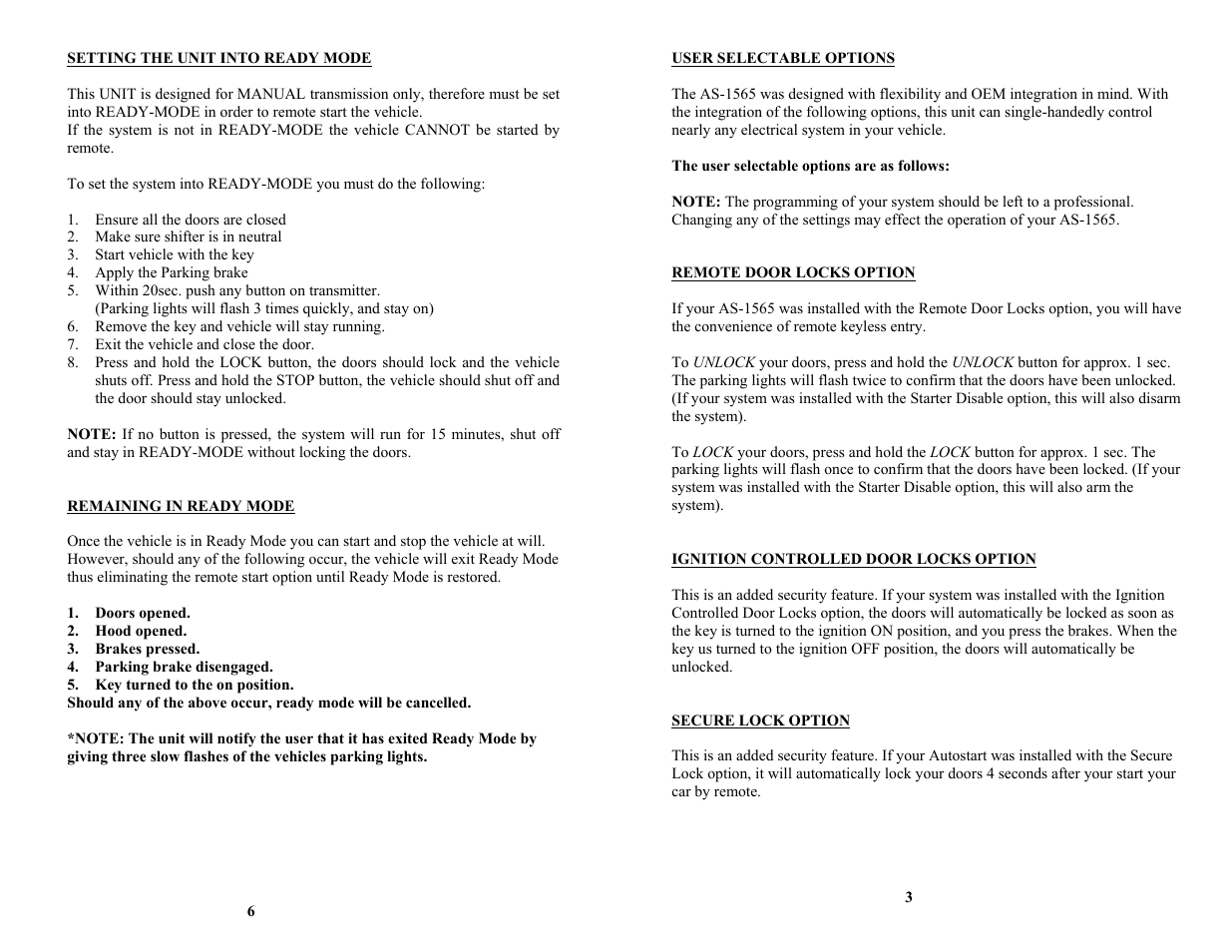 Autostart AS-1565 User Manual | Page 3 / 4