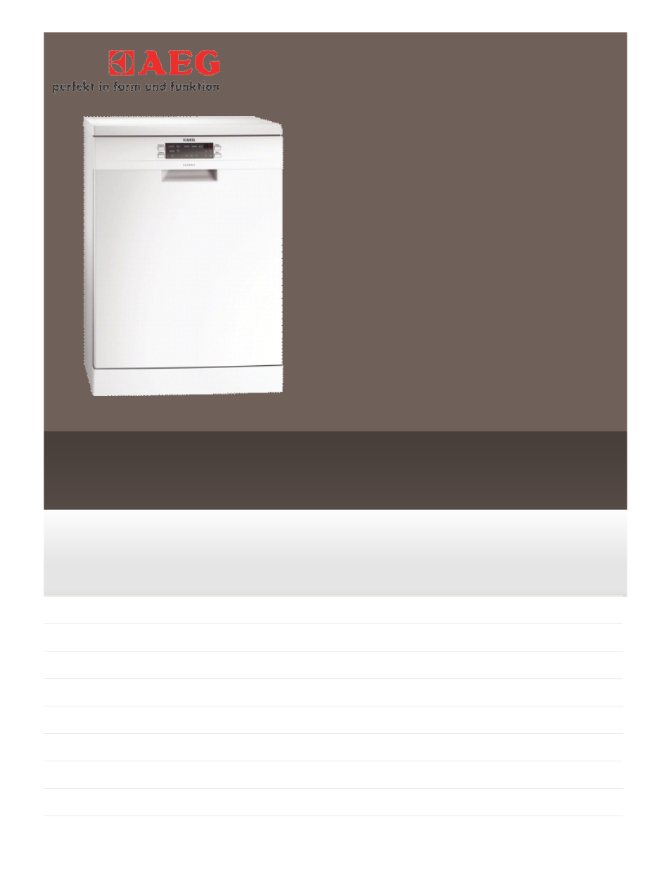 AEG F88072W0P User Manual | 2 pages