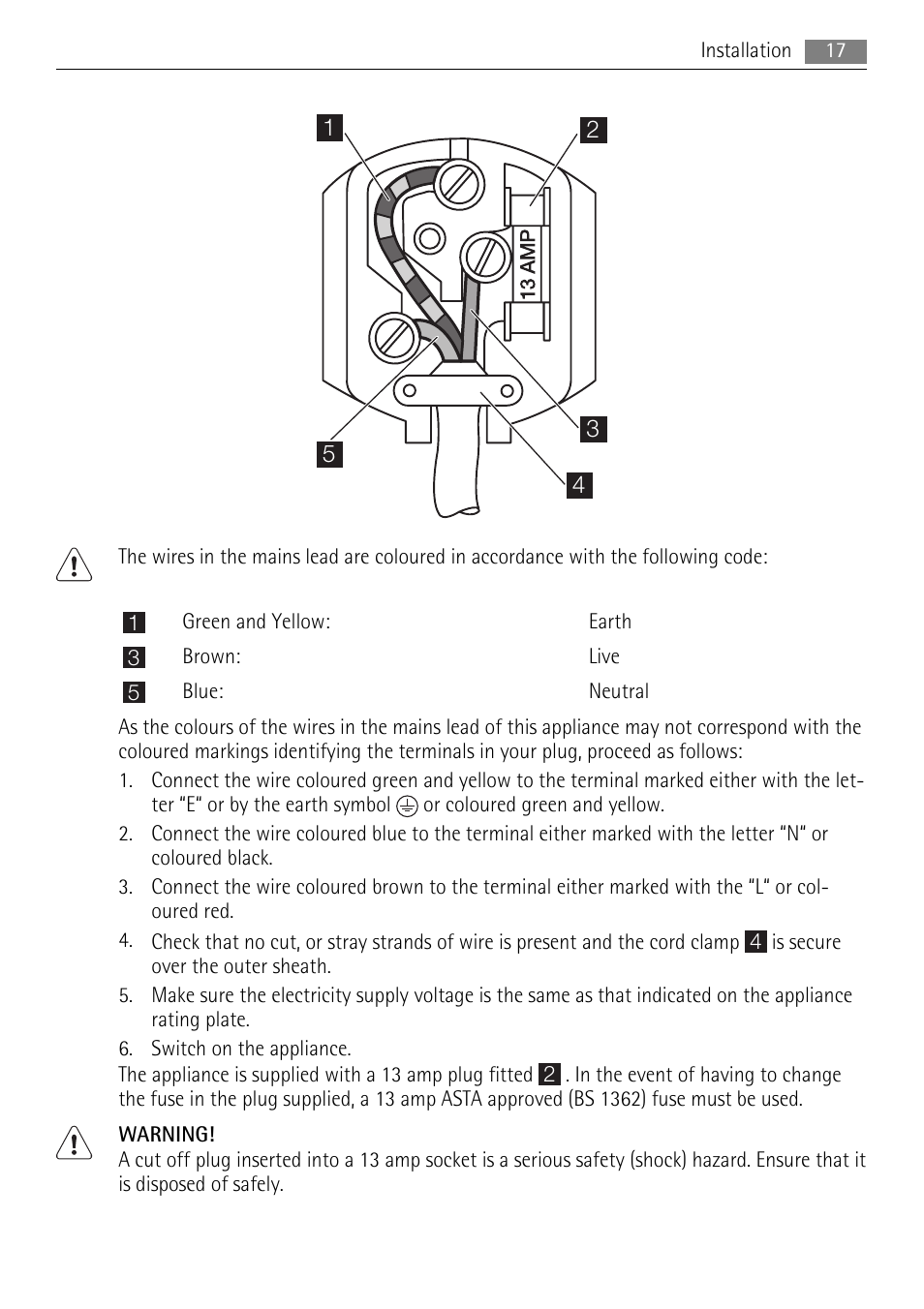 AEG SCT51800S0 User Manual | Page 17 / 20