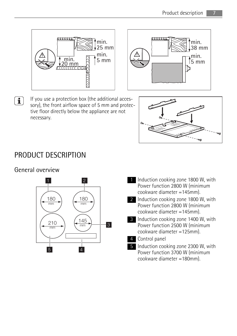 Product description, General overview | AEG HK953400FB User Manual | Page 7 / 16