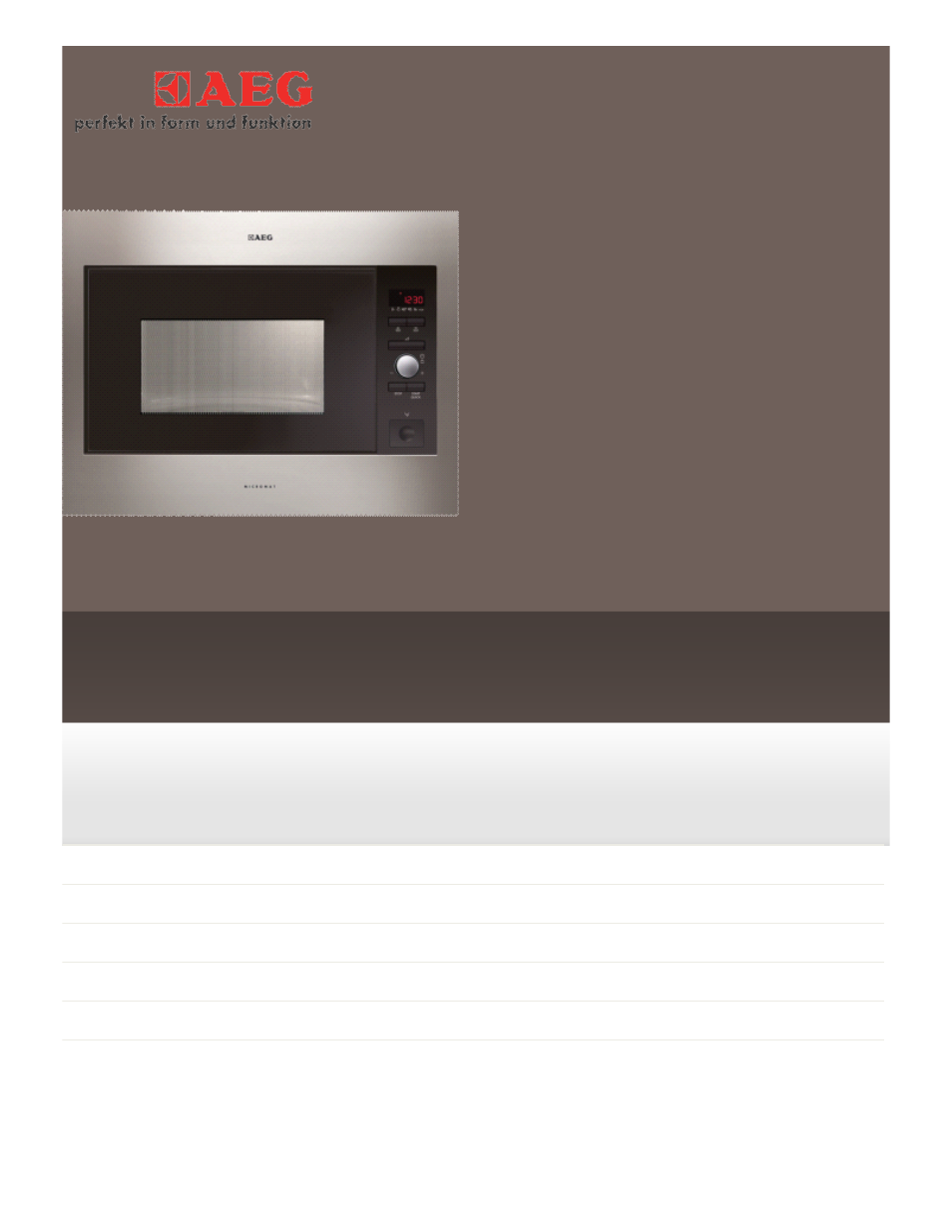 AEG MCC3881E-M User Manual | 1 page