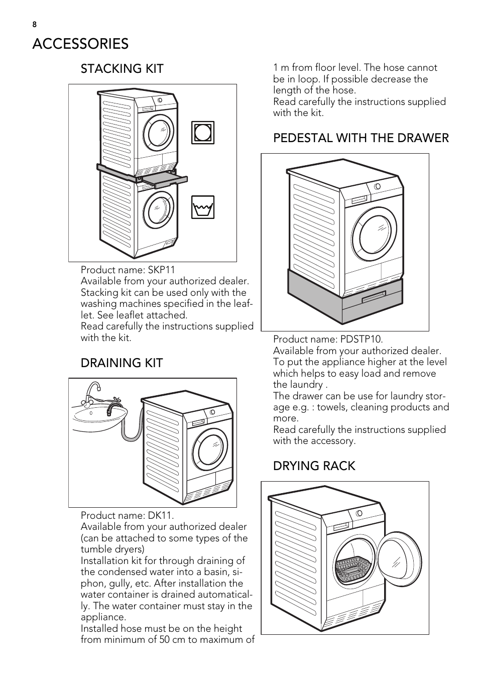 Accessories | AEG T86585IH User Manual | Page 8 / 32