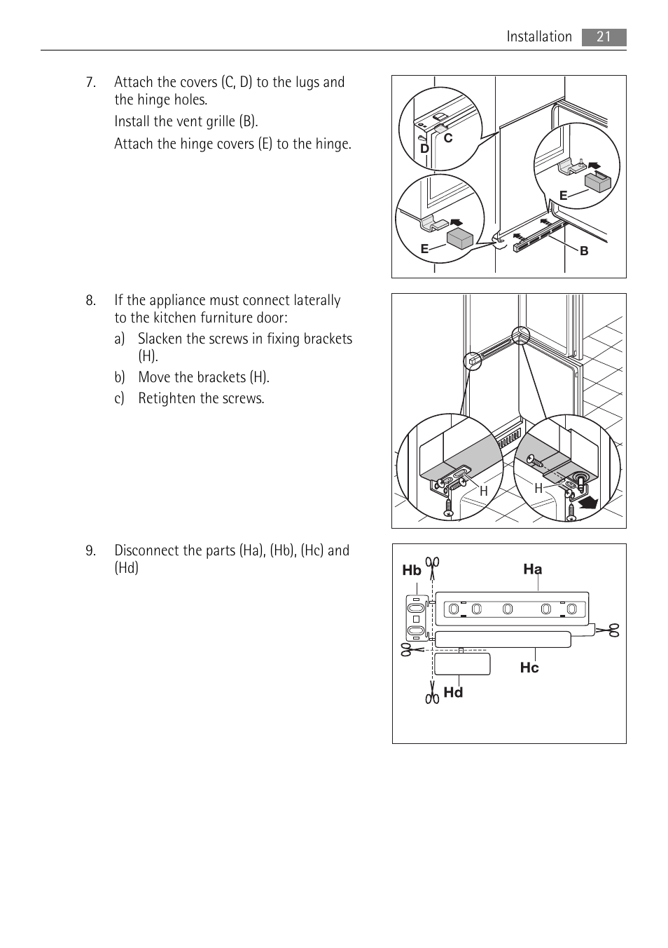 AEG SCS71800F0 User Manual | Page 21 / 28