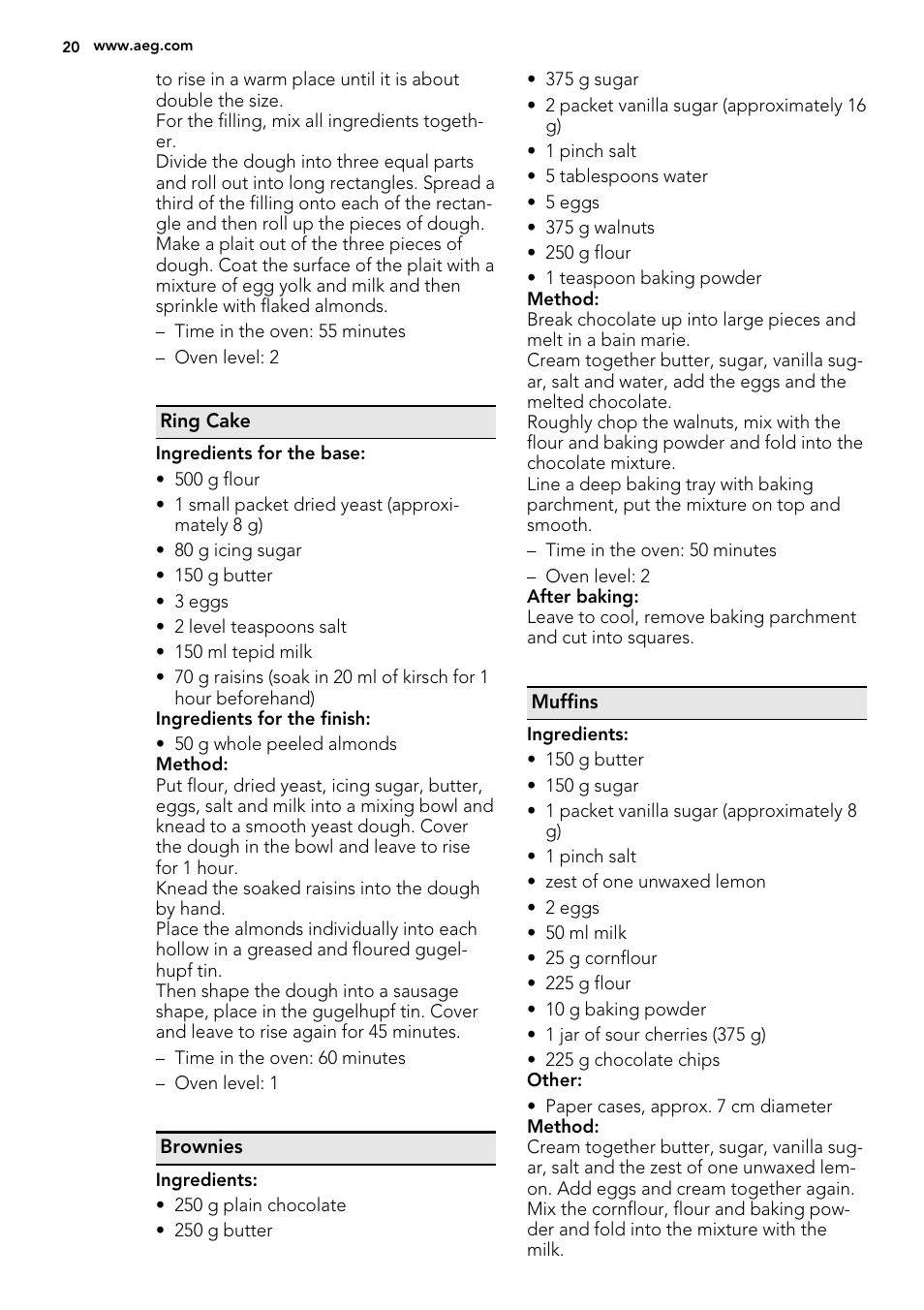 AEG MCD3881E-M User Manual | Page 20 / 32
