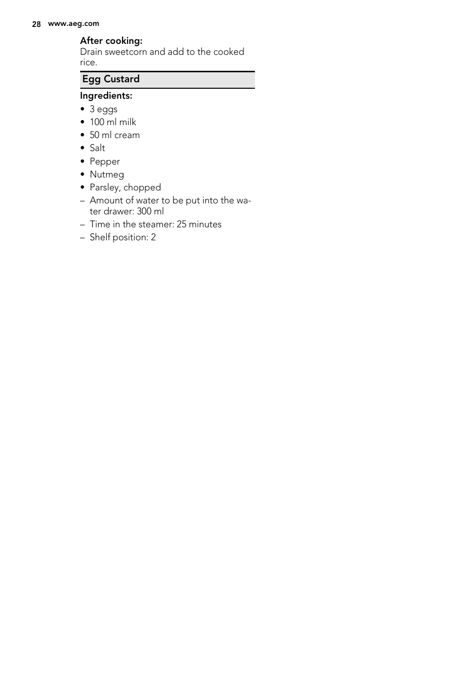 AEG MCD3881E-M User Manual | Page 28 / 32