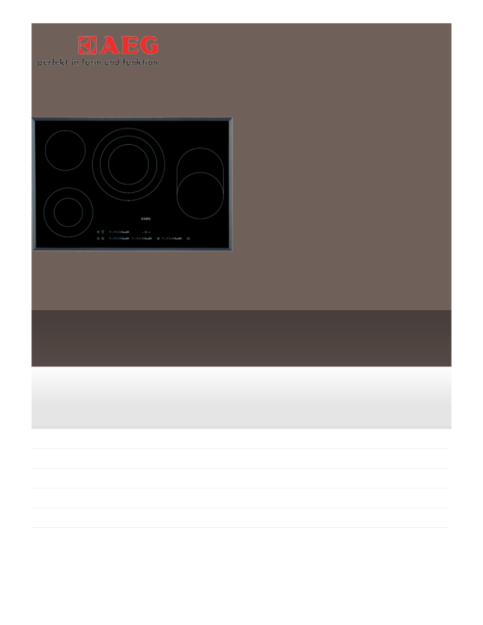 AEG HK634030FB User Manual | 1 page