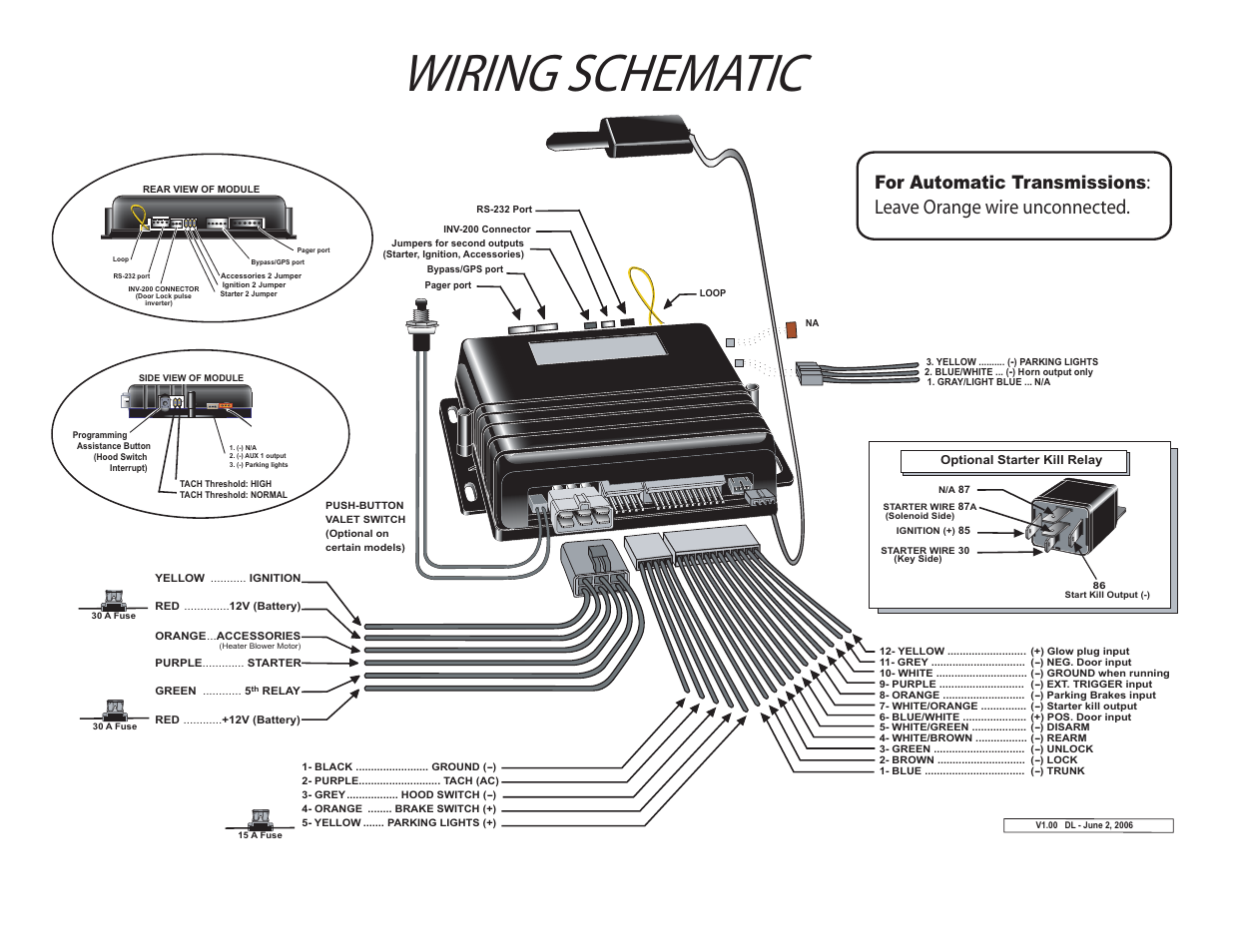 Wiringschematic | Autostart AS-1252V User Manual | Page 4 / 4