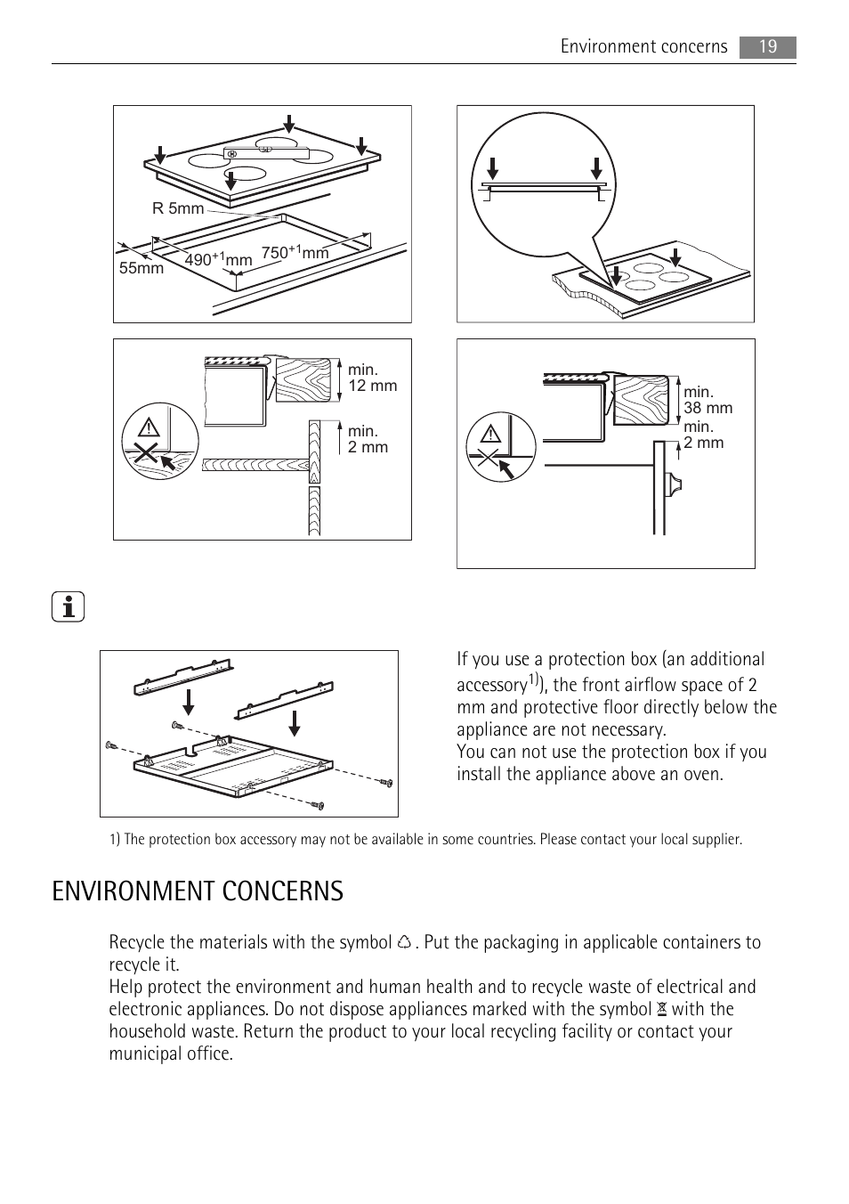 Environment concerns | AEG HK634200XB User Manual | Page 19 / 24