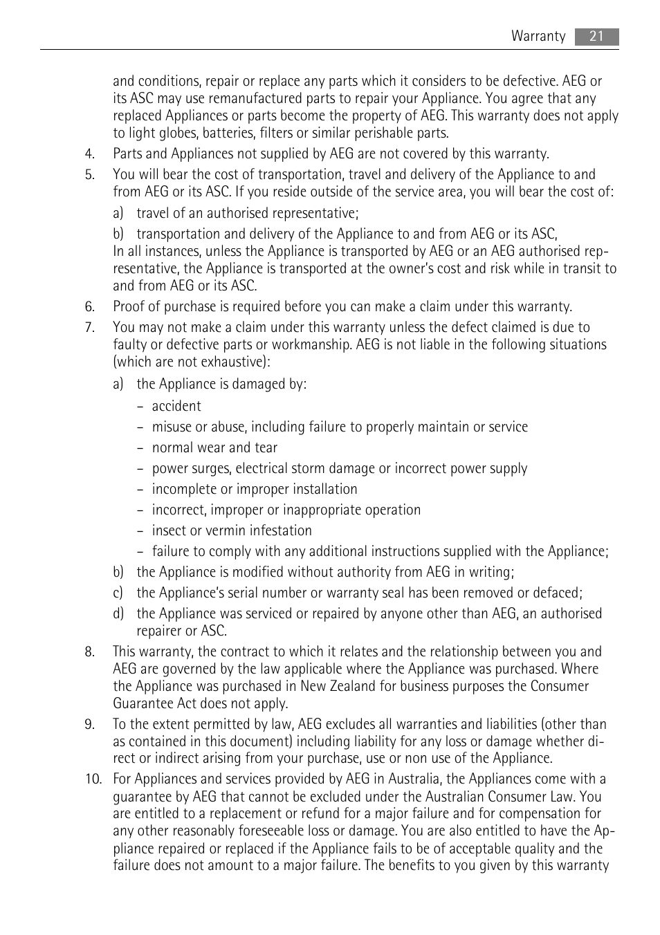 AEG HK634200XB User Manual | Page 21 / 24