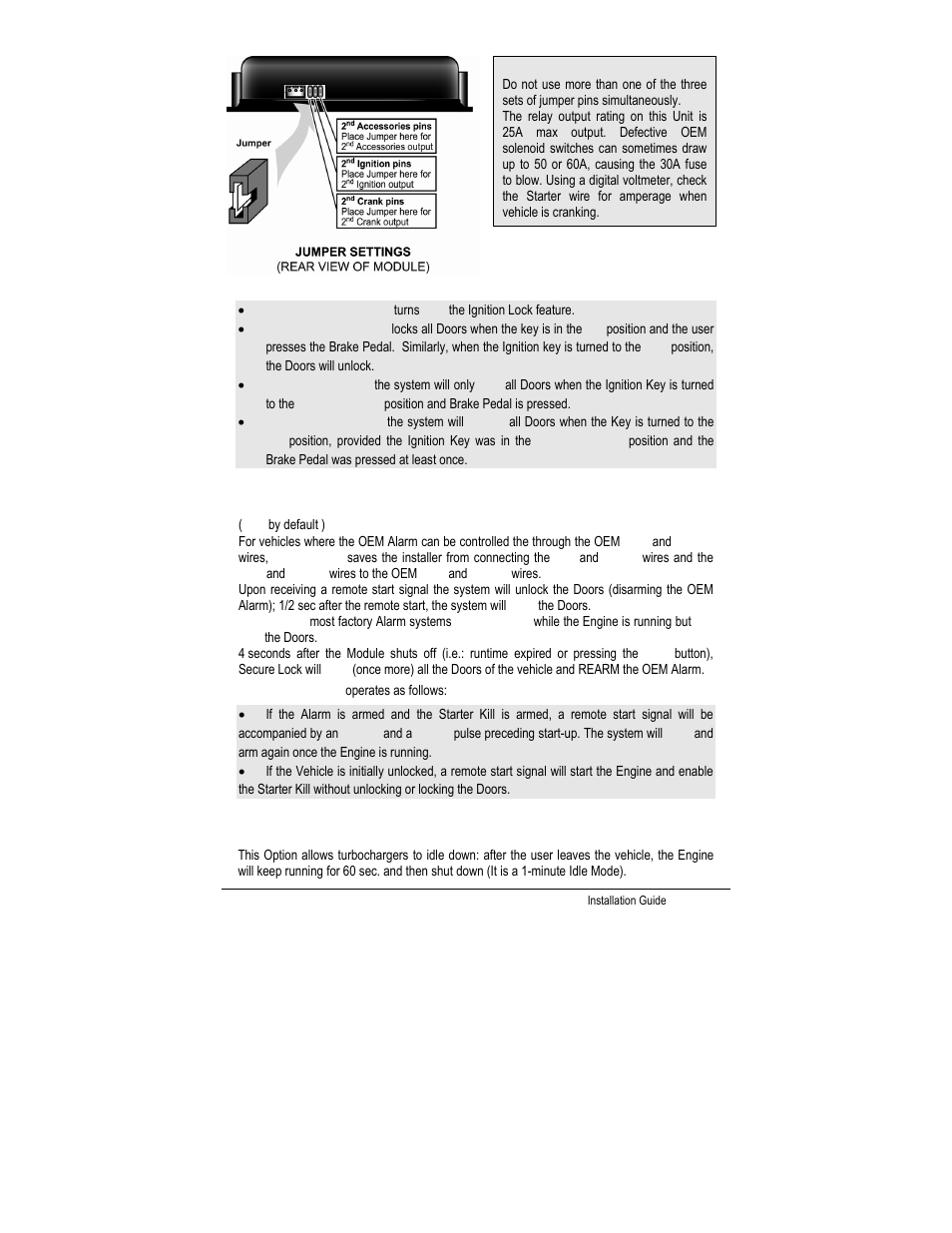 Ignition-controlled door locks, Secure lock, Turbo mode | Autostart CT-5000 User Manual | Page 16 / 29